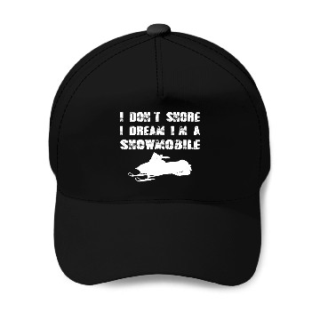 Discover Winter Snowmobile Engine Skiing Funny Fast Gift Baseball Caps