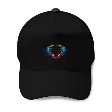 Discover Rainbow heart Baseball Caps