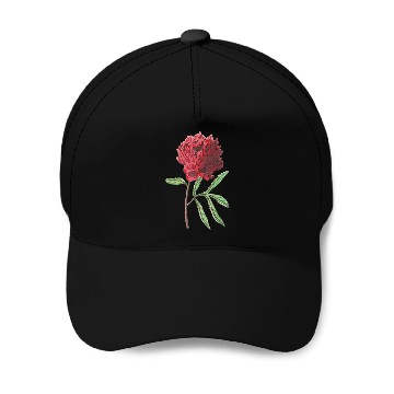 Discover Red tree peony Baseball Caps