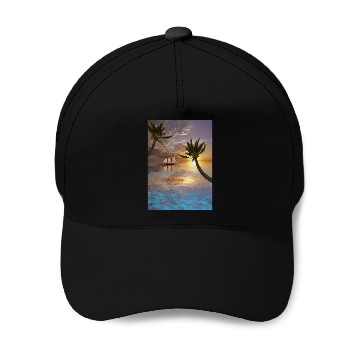Discover Tropical Waters Baseball Caps