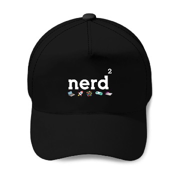 Discover Nerdy - Nerd Squared - Nerd Loves Science, Gaming Baseball Caps