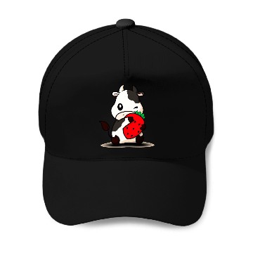 Discover Strawberry Cow Baseball Caps