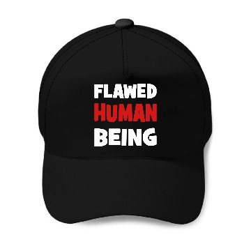 Discover flawed human being Baseball Caps