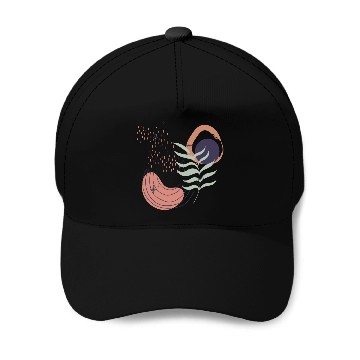 Discover Abstract shapes digital design 12 Baseball Caps