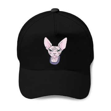 Discover grumpy catpinkGrumpy Sphinx Cat - Purple Baseball Caps
