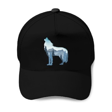 Discover Alpha Wolf Art - Nature Background Baseball Caps