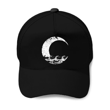 Discover Moon and Ocean Baseball Caps