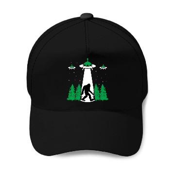 Discover Bigfoot UFO Abduction Baseball Caps