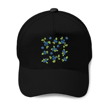 Discover delicious appetizing blueberry pattern. fruit Baseball Caps