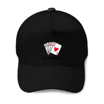 Discover Royal Flush Poker Baseball Caps