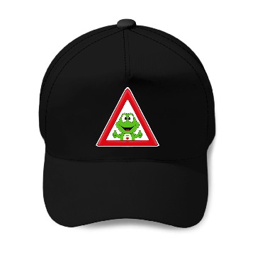 Discover ATTENTION - DANGER - FROG - TOAD - HIKING Baseball Caps