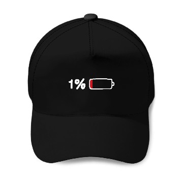 Discover Low battery icon Baseball Caps