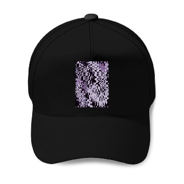 Discover Lilac Psychedelic Design Baseball Caps
