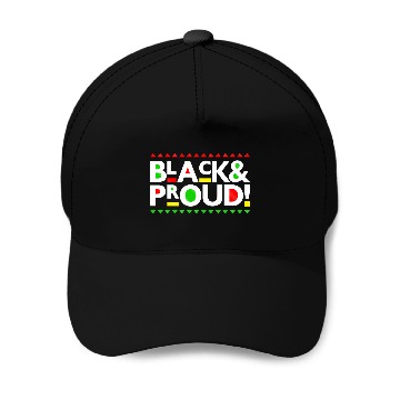 Discover Black and Proud Baseball Caps