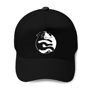 Discover Ying Yang Cat Baseball Caps Kitty Cute Funny Hugging Cats