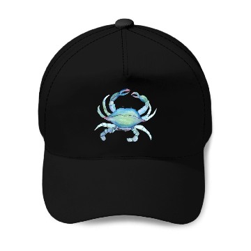 Discover Crab watercolor illustration Baseball Caps