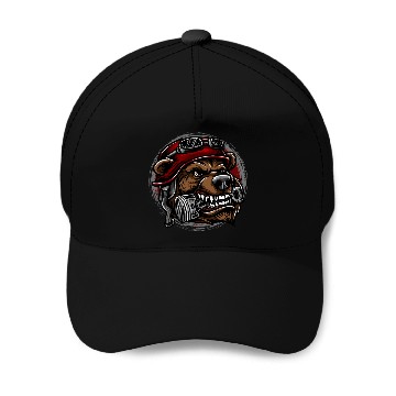 Discover Biker bear Baseball Caps