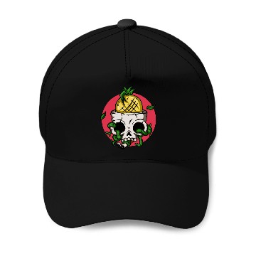 Discover Pineapple Skull Baseball Caps