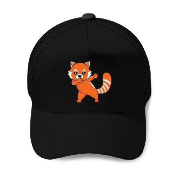 Discover Dabbing Red Panda Cherry Blossoms Bamboo Baseball Caps