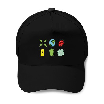 Discover ladybug in natural Baseball Caps