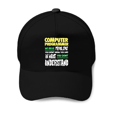 Discover Computer Programmer Geek Pun Apparel Baseball Caps