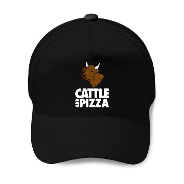 Discover Cattle And Pizza Baseball Caps