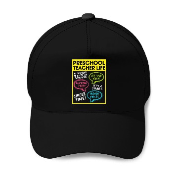 Discover Preschool Teacher Life Baseball Caps