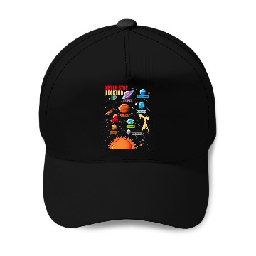 Discover Telescope Solar System Planets Astronomy Lover Baseball Caps