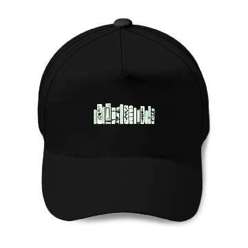 Discover Green Pastel Books Baseball Caps