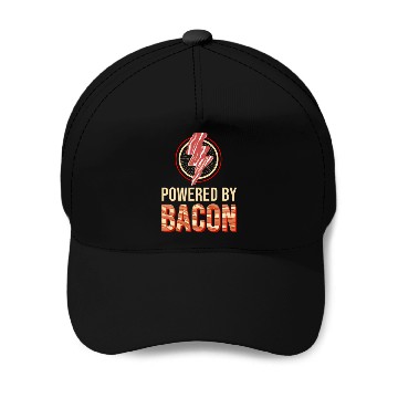 Discover Powered By Bacon For Bacon Lover Baseball Caps