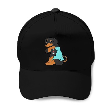 Discover I Love Dad Dachshund Baseball Caps