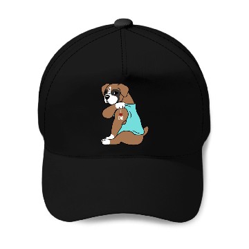 Discover I Love Dad Boxer Dog Baseball Caps