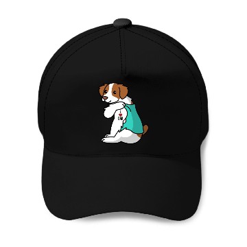 Discover I Love Dad Brittany Spaniel Baseball Caps