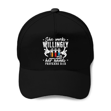 Discover Lab Tech She Works Willingly Laboratory Technician Baseball Caps