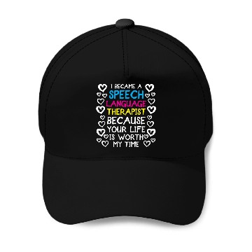 Discover Speech Therapy SLP Speech Language Pathologist Baseball Caps