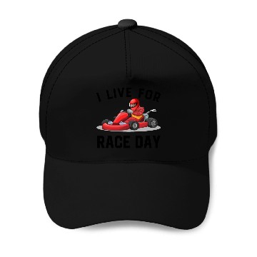 Discover I Live For Race Day Baseball Caps