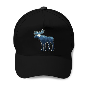 Discover Wild Adventure Moose Baseball Caps