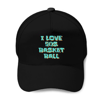 Discover I Love 90s Basketball Baseball Caps