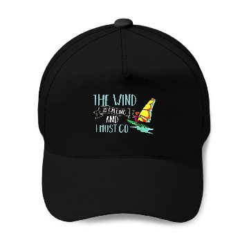 Discover Windsurfing Board Sail Paddle Windsurfer Baseball Caps