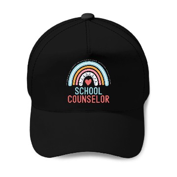 Discover Funny School Counselor Rainbow Appreciation Back Baseball Caps