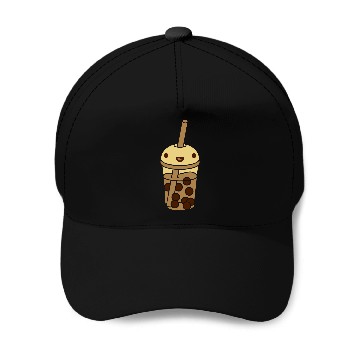 Discover anime face bubble tea Baseball Caps