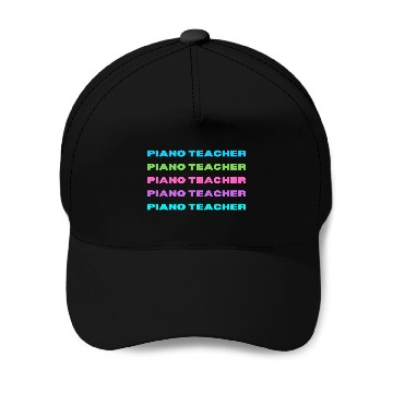 Discover Piano Teacher Multi Color Baseball Caps