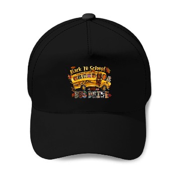 Discover Back To School Bus Drive Baseball Caps