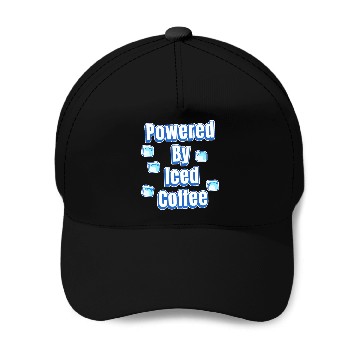 Discover Powered By Iced Coffee Baseball Caps
