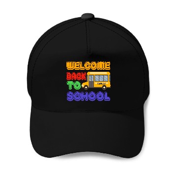 Discover Welcome back to school bus Baseball Caps