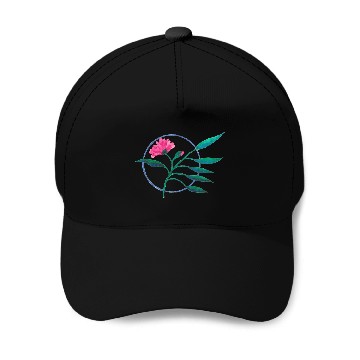 Discover Circle Flower Baseball Caps