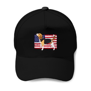 Discover Patriotic US Flag Beagle Baseball Caps