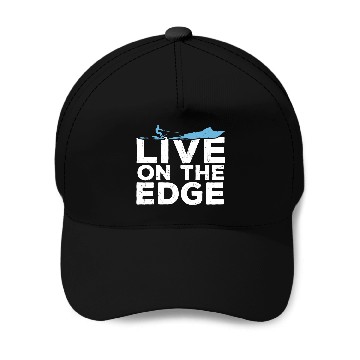 Discover The Edge Water Skiing Baseball Caps