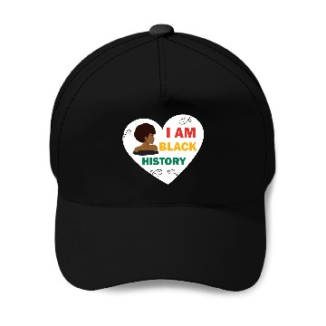 Discover I'M Black History Baseball Caps
