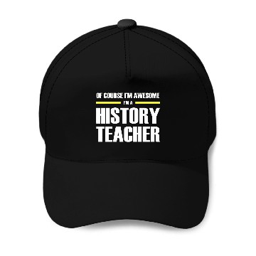 Discover Awesome History Teacher Premium Baseball Caps